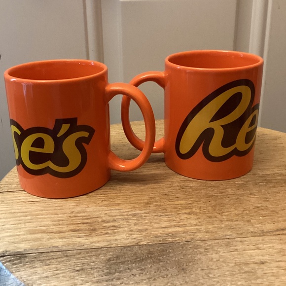 Set of 2 REESE’S LOGO mugs 12 ounces Galerie ceramic - Picture 3 of 6